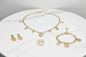 Guess Heart Charm Jewelry Set