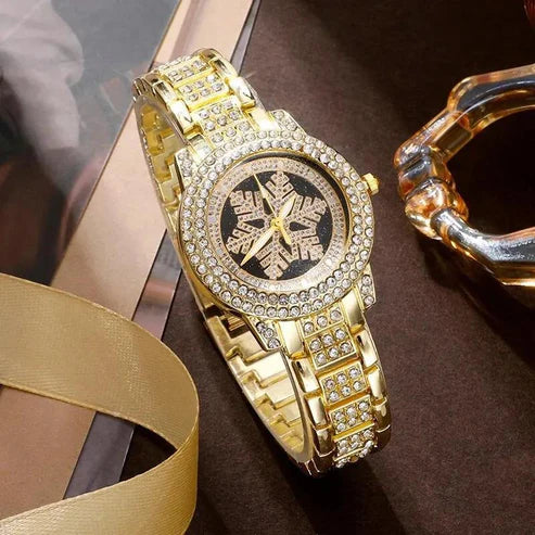 Snowflake Pattern Watch Luxury - Five-piece Set